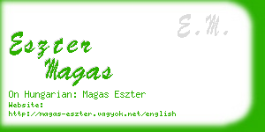 eszter magas business card